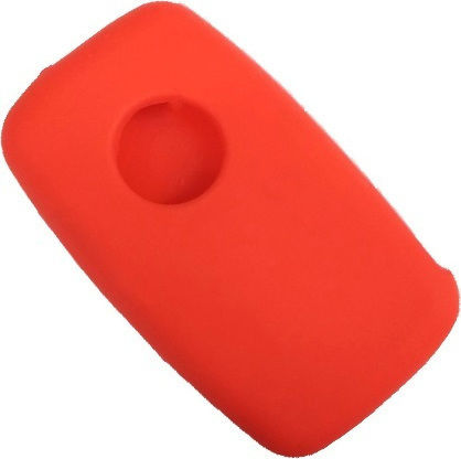 Silicone Car Key Cover Case with 2 Buttons for Seat / Skoda / VW Red