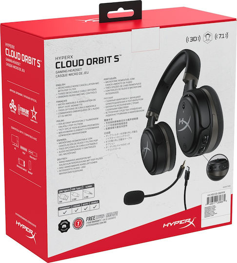 HyperX Cloud Orbit S Over Ear Gaming Headset με σύνδεση 3.5mm / USB