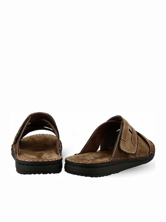 Leder Herrensandalen in Braun Farbe