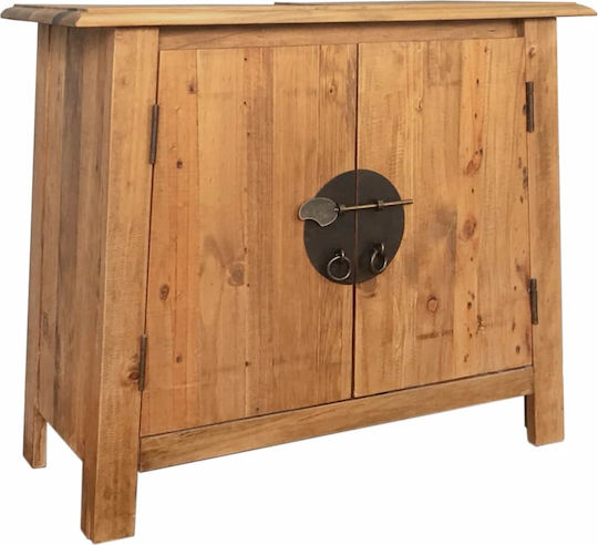 vidaXL Badezimmer Waschtisch-Einheit Natürliches Holz