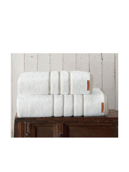Makis Tselios Home Кърпа за лице Private 50x90см. White Тегло 600гр/кв.м