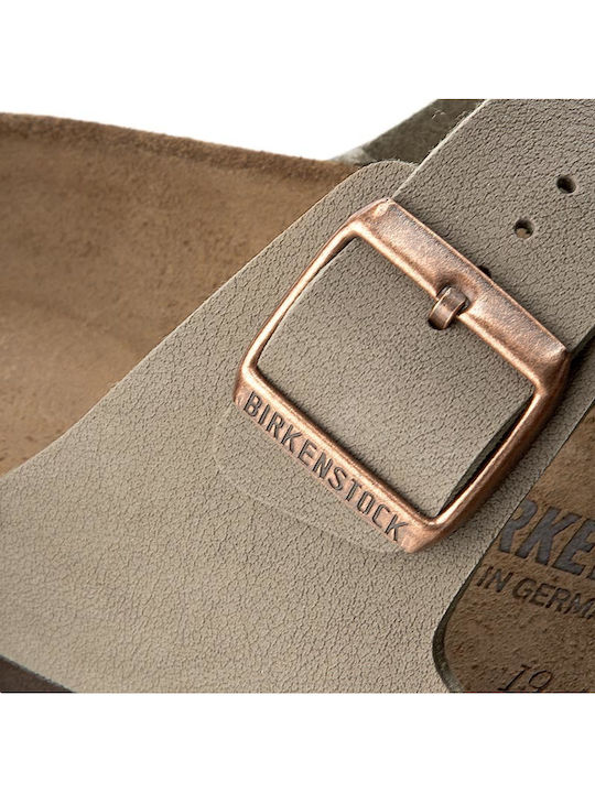 Arizona Birko-Flor Nubuck Leder Herrensandalen Stone Regelmäßig Passform