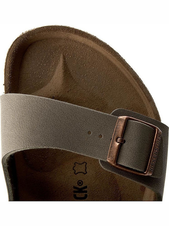 Arizona Birko-Flor Nubuck Leder Herrensandalen Stone Regelmäßig Passform