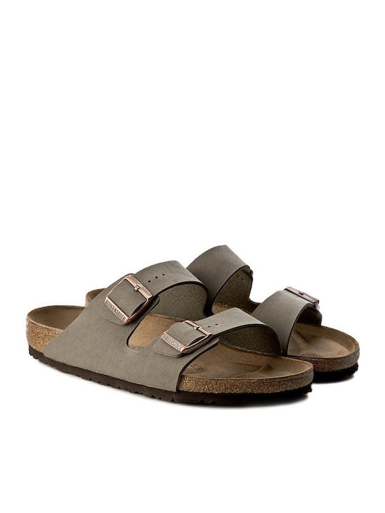 Arizona Birko-Flor Nubuck Leder Herrensandalen Stone Regelmäßig Passform
