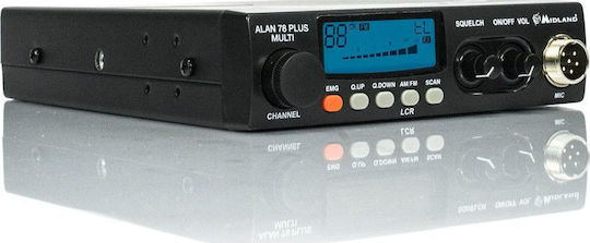 Midland Alan 78 Plus Multi B CB Автомобилен 4W с Монохромен Екран В Черен Цвят