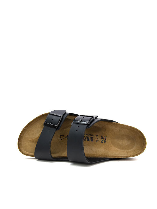 Arizona Birko-Flor Δερμάτινα Ανδρικά Σανδάλια σε Μαύρο Χρώμα Regular Fit