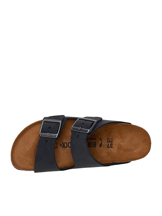 Arizona Oiled Leather Men's Sandals Black Regular Fit