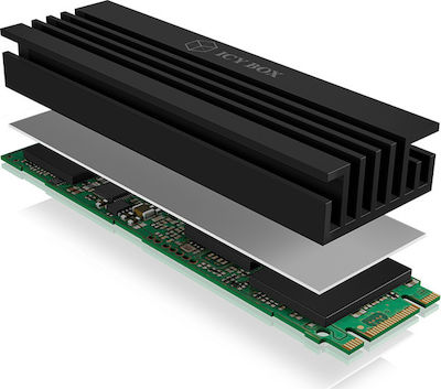 Icy Box Heat Sink for M.2 2280 SSD Ψύξη Μ.2 SSD Μαύρο