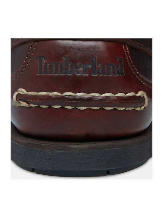 2 Eye Δερμάτινα Ανδρικά Boat Shoes σε Καφέ Χρώμα