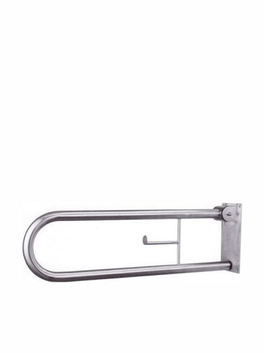 Gloria Reclining Inox Bathroom Grab Bar for Persons with Disabilities 75cm Silver