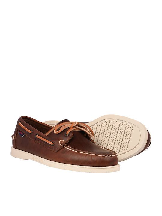 Docksides Portland Men's Leather Boat Shoes Waxed Brown