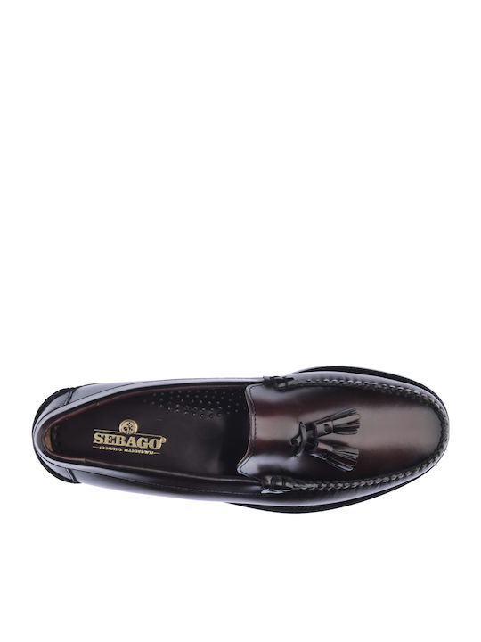 Classic Will Leder Herren Mokassins in Burgundisch Farbe