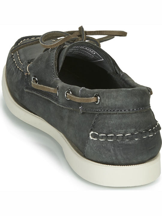 Docksides Portland Crazy Suede Ανδρικά Boat Shoes σε Γκρι Χρώμα