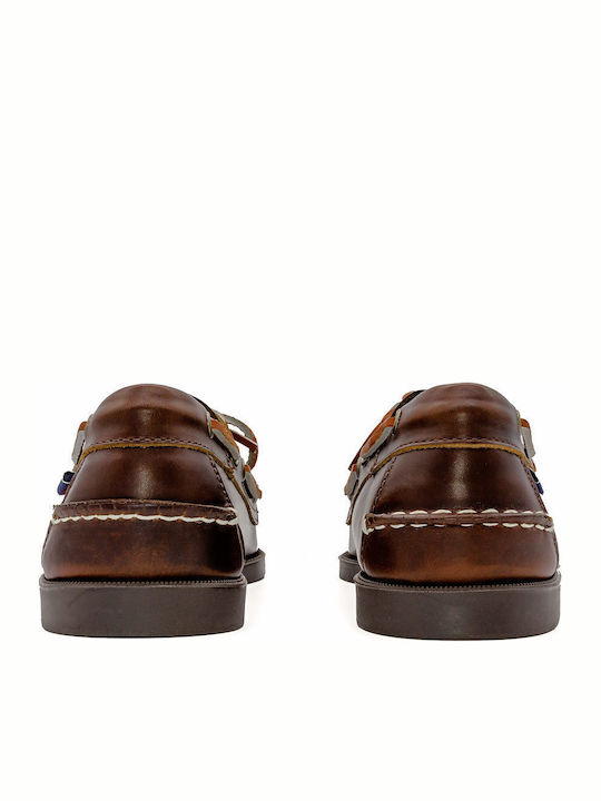 Docksides Portland Men's Leather Boat Shoes Brown