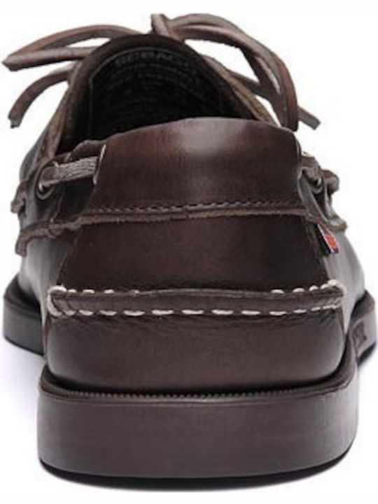 Docksides Portland Men's Leather Boat Shoes Brown