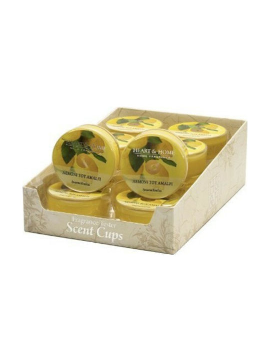 Heart & Home Lumânare Aromată de Soia Borcan cu Aromă Lămâie de Amalfi Galben 38gr 1buc