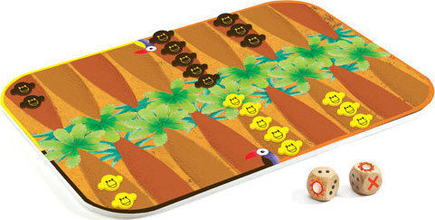 Djeco Backgammon Wooden with Checkers