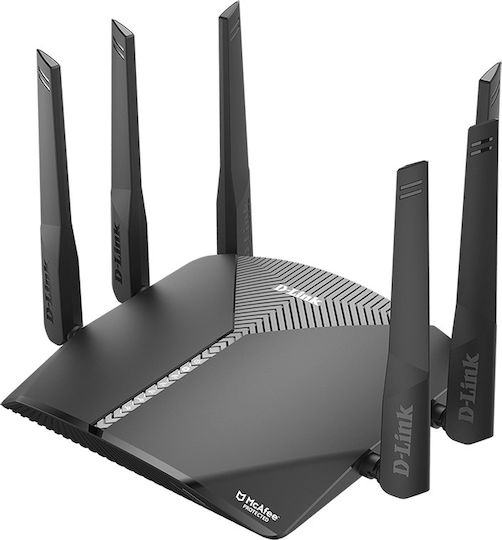 D-Link DIR-3060 Drahtlos Router Wi‑Fi 5 mit 4 Anschlüssen Gigabit Ethernet