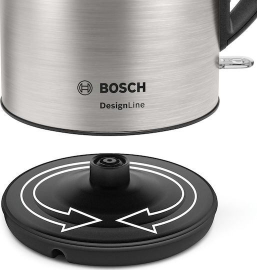 Bosch Designline Fierbător 1.7lt 2400W Argintiu