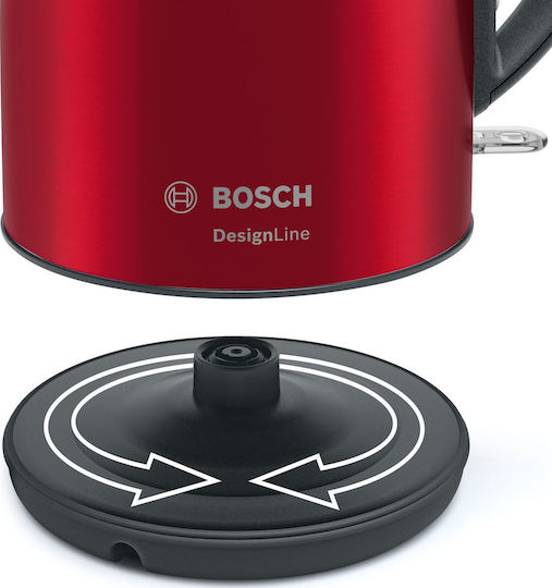 Bosch Designline Електрическа Кана 1.7л 2400W Червена