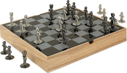 Umbra Buddy Set Chess Wood with Pawns 36x36cm