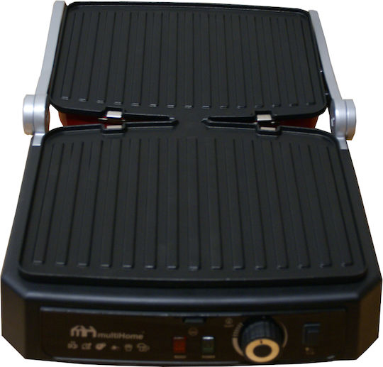 MultiHome Supergrill Sandwich Maker Grill with Removable Plates 2000W Red