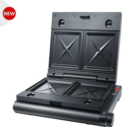 Steba SG 55 Sandwich Maker Grill with Removable Plates 1100W Inox