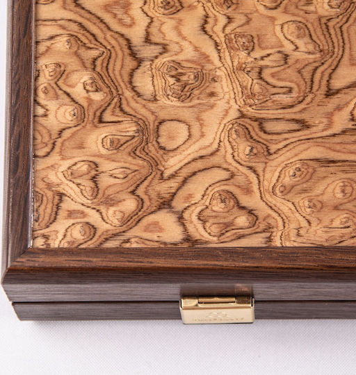 Manopoulos Walnut Burl Lucrat manual Table Lemn cu Piese 48x48cm