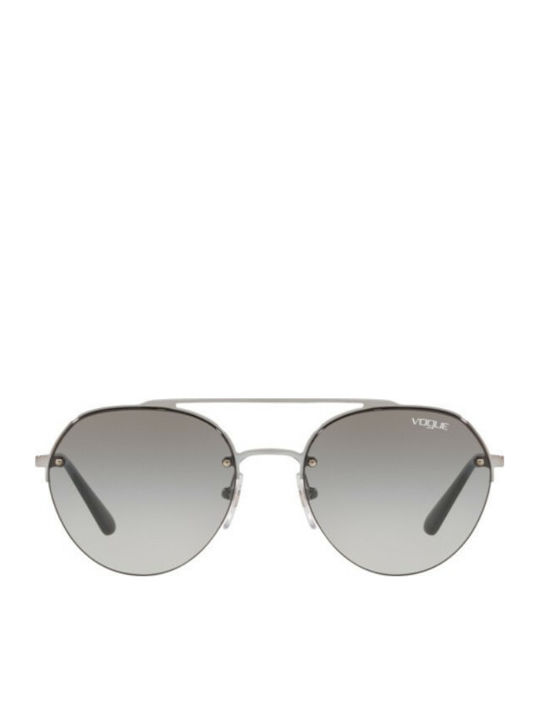 Vogue Women's Sunglasses with Silver Metal Frame and Gray Gradient Lens VO4113S 548/11