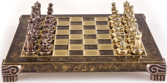 Manopoulos Byzantium Handmade Chess Metal with Pawns 20x20cm