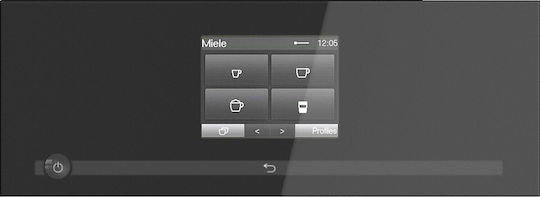 Miele CM 7350 Αυτόματη Μηχανή Espresso 1500W Πίεσης 15bar με Μύλο Άλεσης Μαύρη