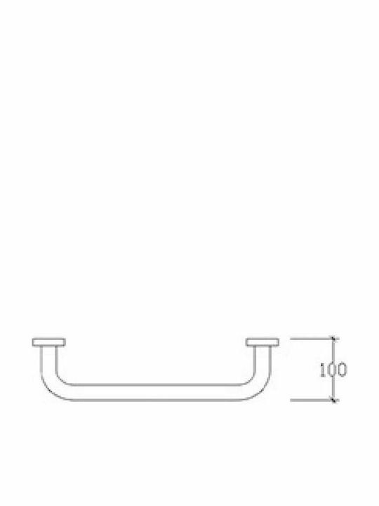 Tema Edelstahl Badgriff für Personen mit Behinderungen 30cm Silber