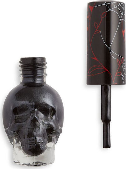Revolution Beauty Halloween Skull Glazed / Pearl Βερνίκι Νυχιών Μαύρο 12.5ml