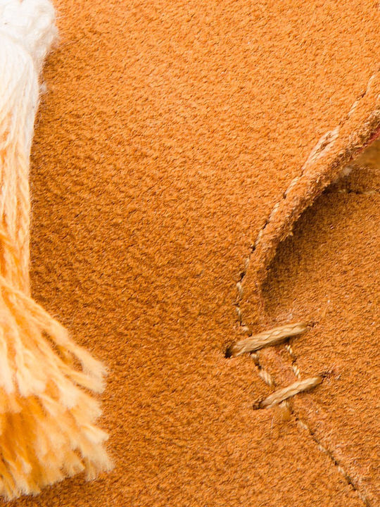 Deconstructed Alpargatas Rope Tassel Suede Γυναικείες Εσπαντρίγιες σε Πορτοκαλί Χρώμα