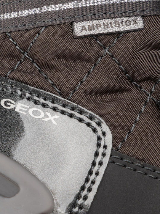 Kids Snow Boots with Hoop & Loop Closure Grey