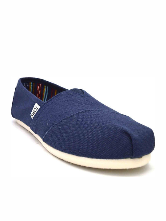 Classic Alpargatas Women's Fabric Espadrilles Navy Blue