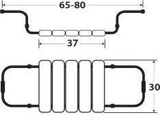 Elvit Σκαμπό Λουτρού Γέφυρα Bathroom Seat 80cm 0202