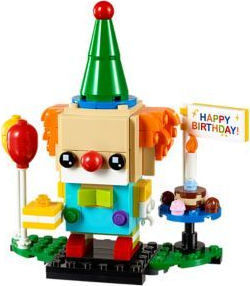 Lego Brick Headz Birthday Clown for 10+ Years