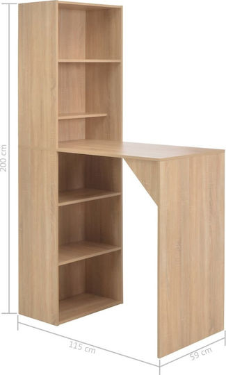 Collapsible Natural Bar 115x59x200cm