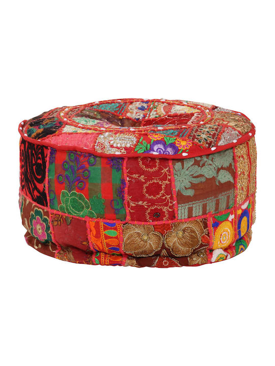 Bean Bag Stool Poof Red 40x40x20cm