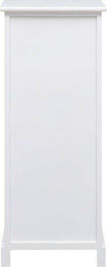 Drawers Storage Made of Wood with 4 Drawers Grey / White L35xW30xH90cm