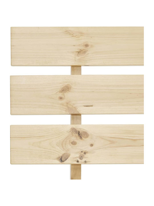 Single Wooden Beige Bed for Mattress 100x200cm