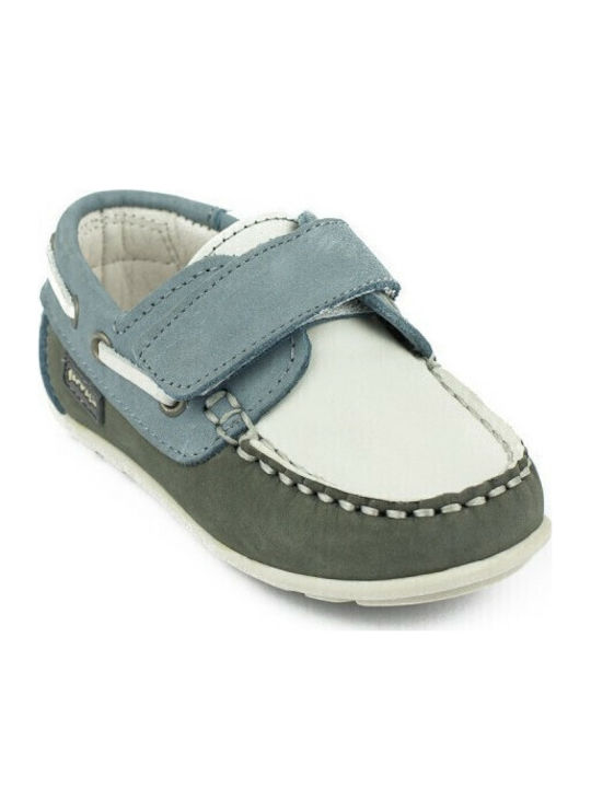 Boys Anatomic Leather Moccasins with Velcro Multicolour