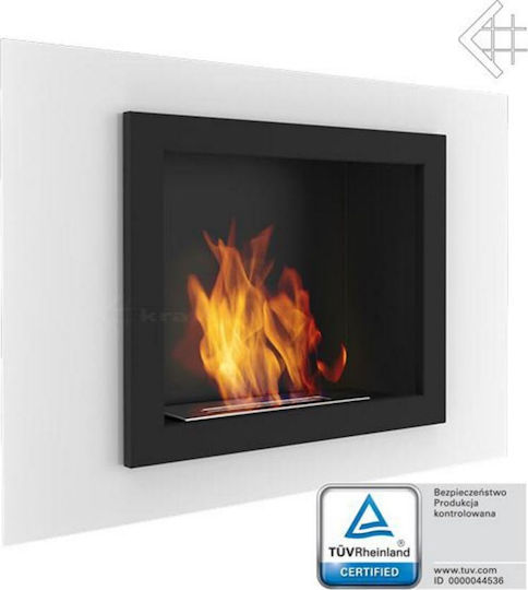 Kratki Oscar TUV Indoor Wall Mounted Bioethanol Fireplace White 90x23.1x63cm