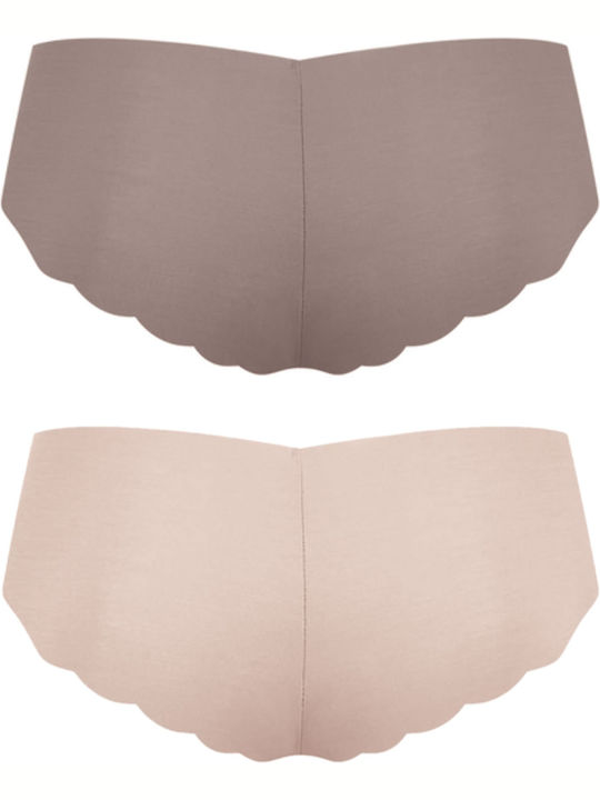 Sloggi Zero Hipster Women's Slip 2Pack Seamless Beige/Puro