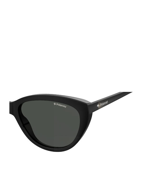 Polaroid Women’s Sunglasses With Black Tartaruga Horn-Rimmed Frame And Grey Polarized Lenses PLD4080/S 807/M9