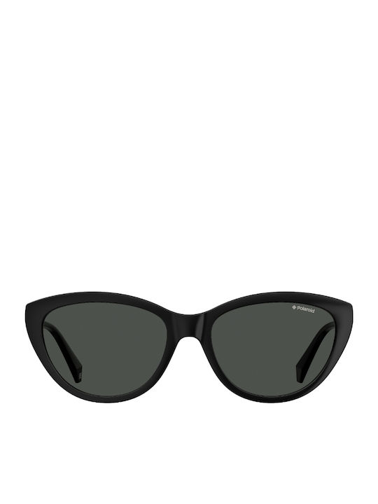 Polaroid Women’s Sunglasses With Black Tartaruga Horn-Rimmed Frame And Grey Polarized Lenses PLD4080/S 807/M9