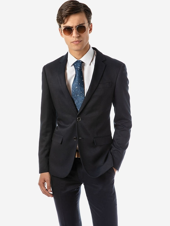 Sogo Men's Winter Suit Regular Fit Navy Blue