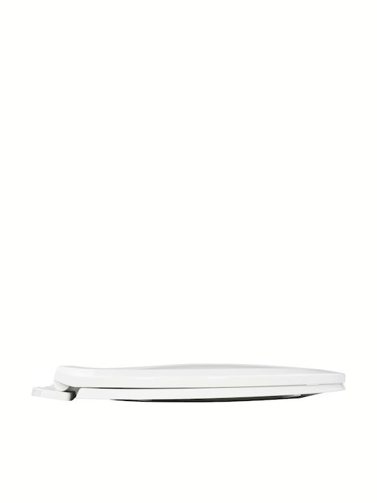 vidaXL Plastic Soft Close Toilet Seat White 47cm