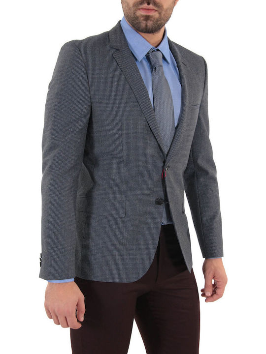 Arti Men's Winter Suit Jacket Slim Fit Blue
